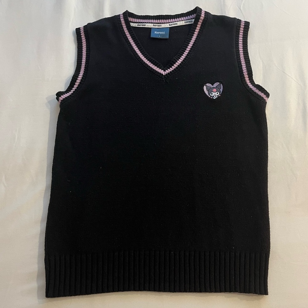 black kuromi sweater vest